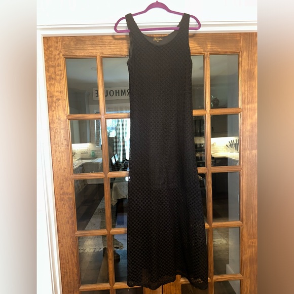 EUC Baciano Lace‎ Overlay Maxi Sleeveless Black Dress - Picture 2 of 10